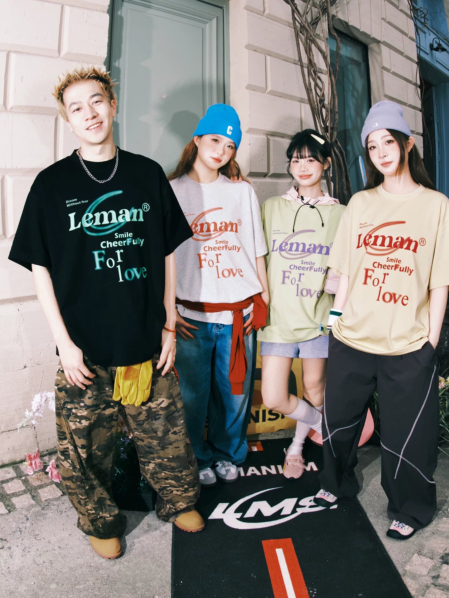 Lemanism Letter Print Loose Casual Tee