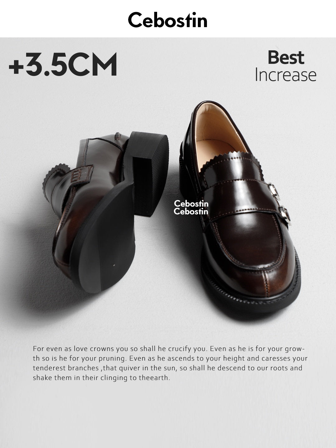 Cebostin Height Increase One Pedal Versatile Casual Small Leather Shoes