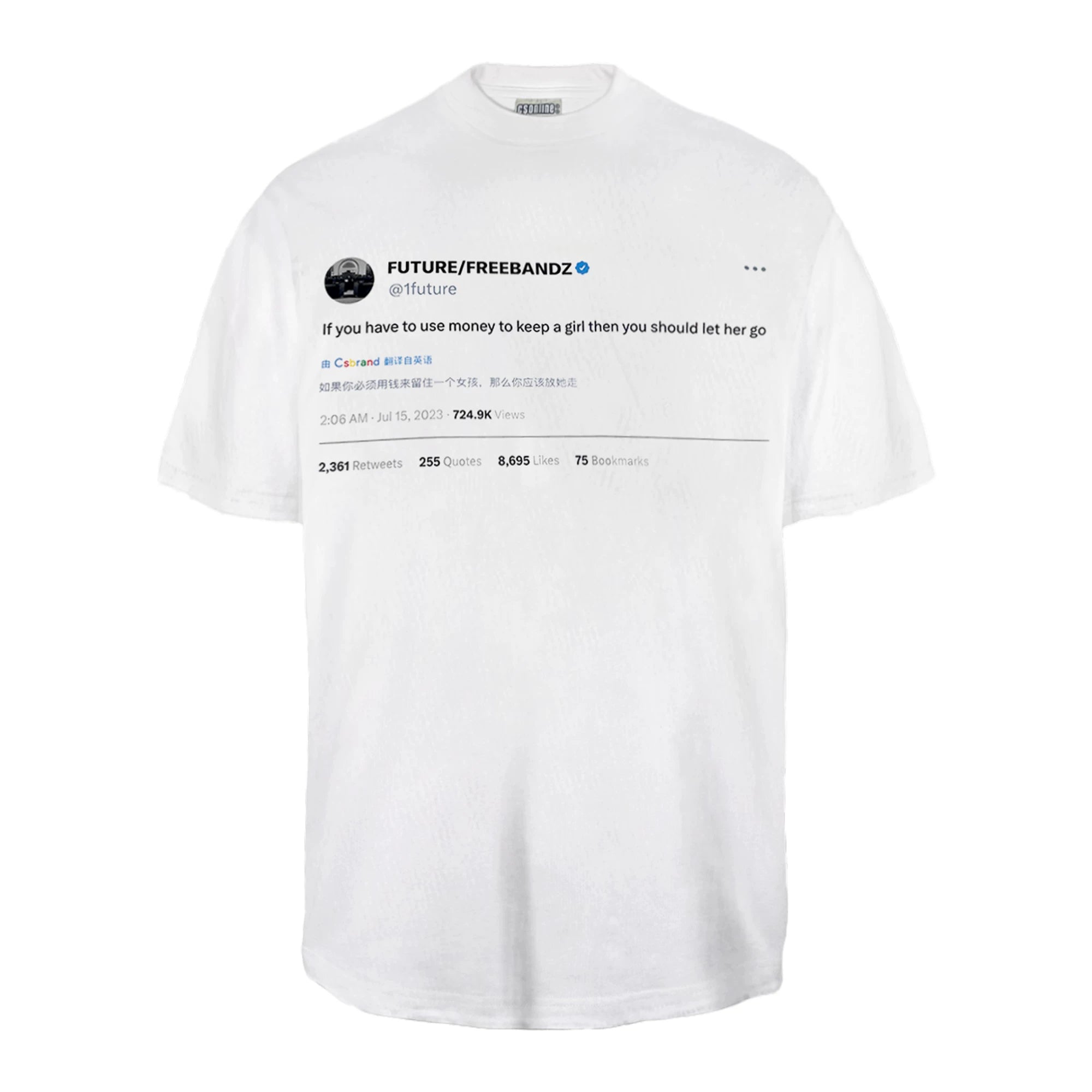 REMAKE King Quotes Direct Injection Printing Short Sleeves