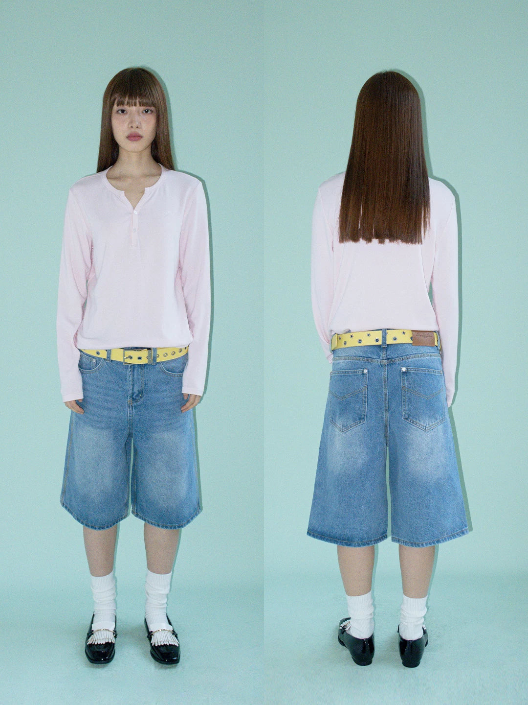 FUNKYFUN Loose Denim Casual Shorts