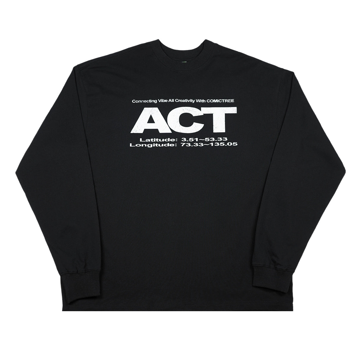 ComicTree C.t  multi-color action slogan long-sleeved Tee
