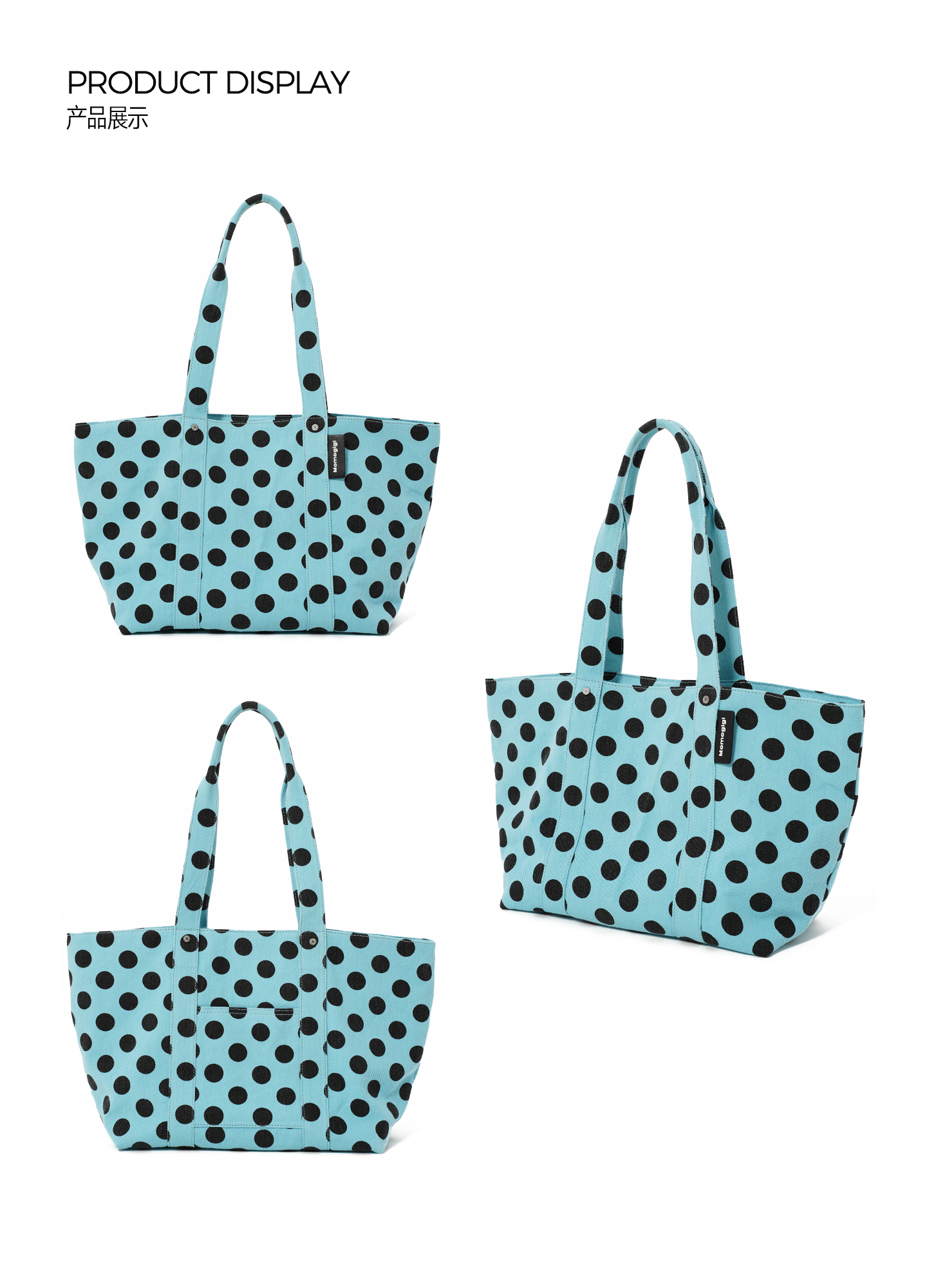 Momogigi Vintage Fun Polka Dot Canvas Bag