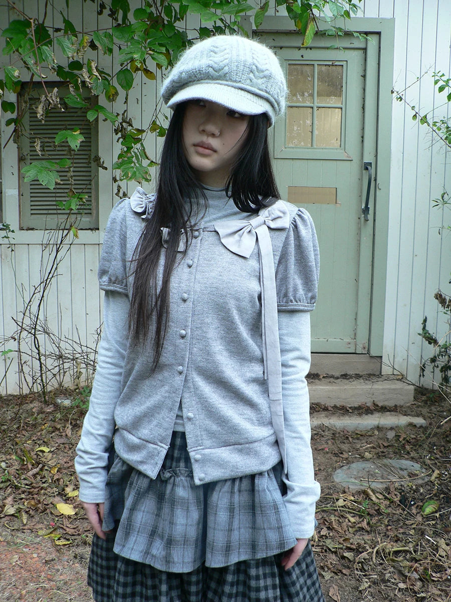 Ang: Project Three-dimensional Bow Knitted Cardigan