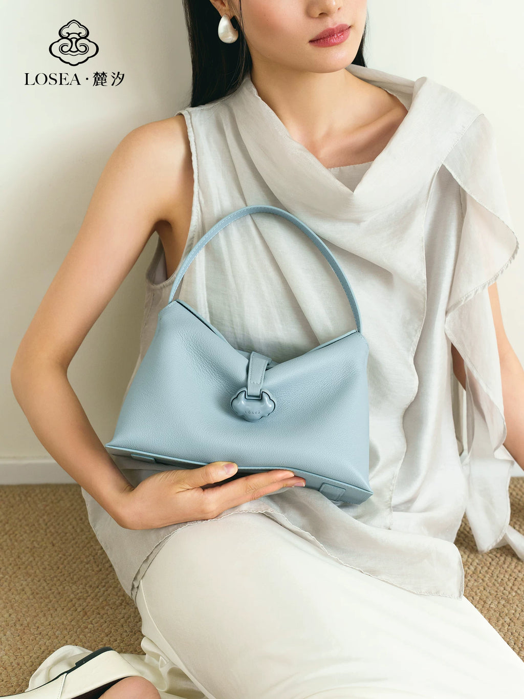 LOSEA First-layer Cowhide Shoulder Messenger Handbag