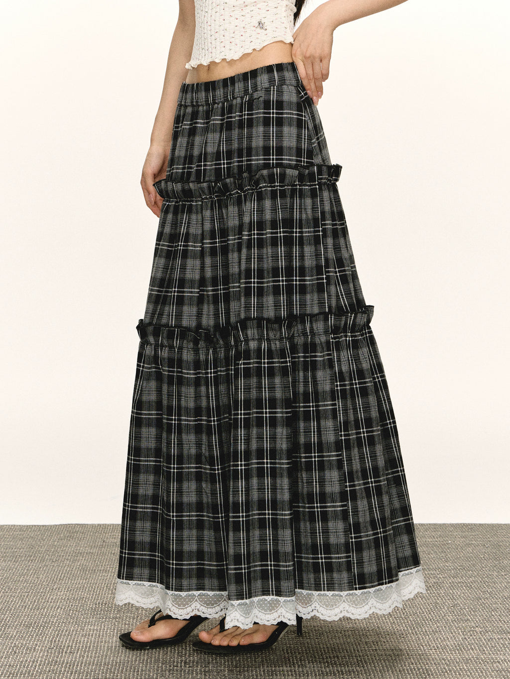 Ariseism Retro Plaid Skirt