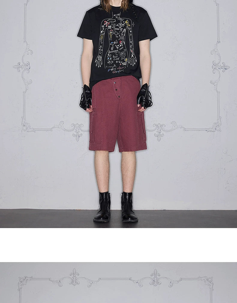 Rocawear Body Graffiti Random Painting Children's Fun Printing Tee