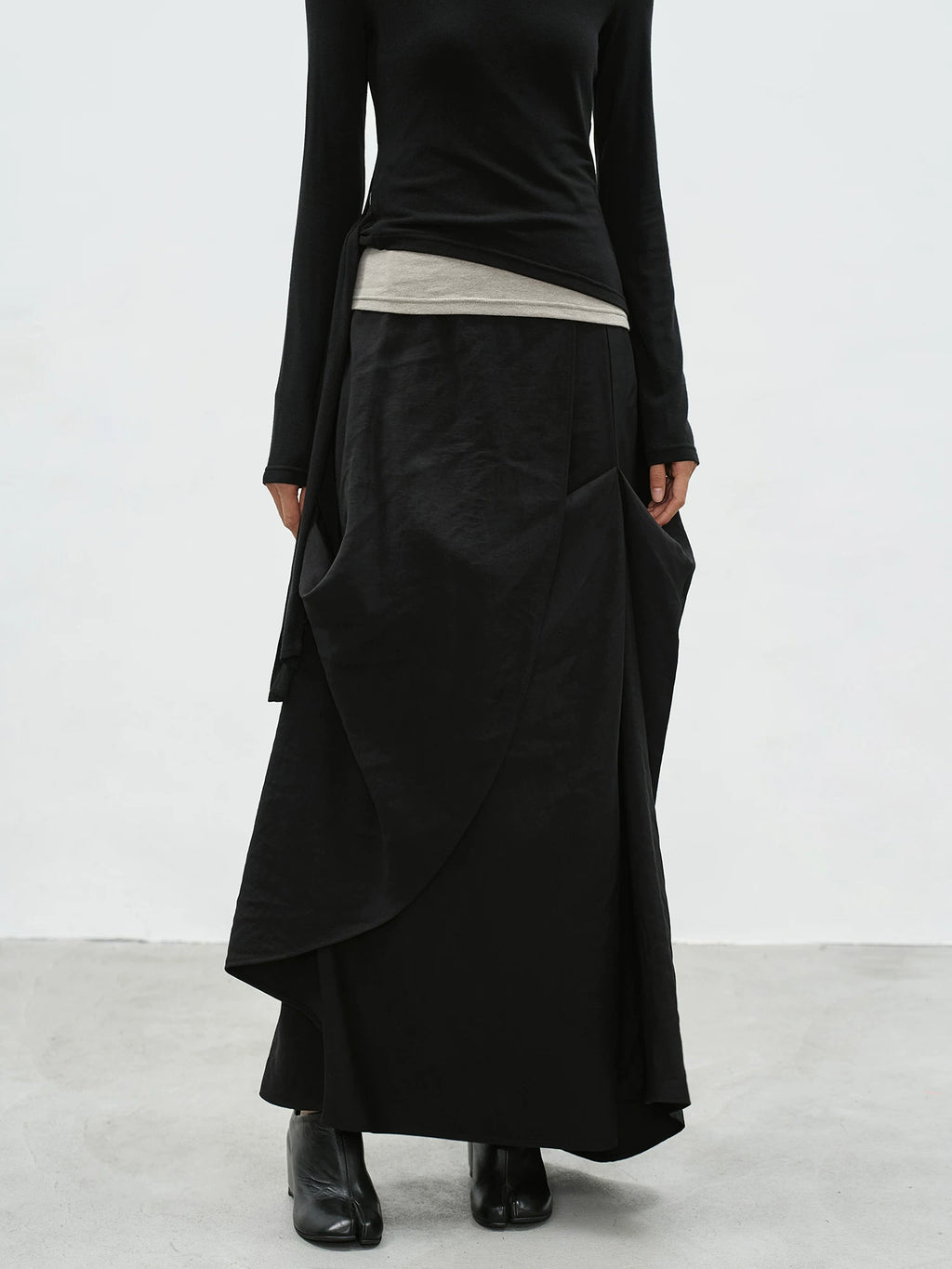 EIGHTHMONTH High Waist Irregular Pleated Dress