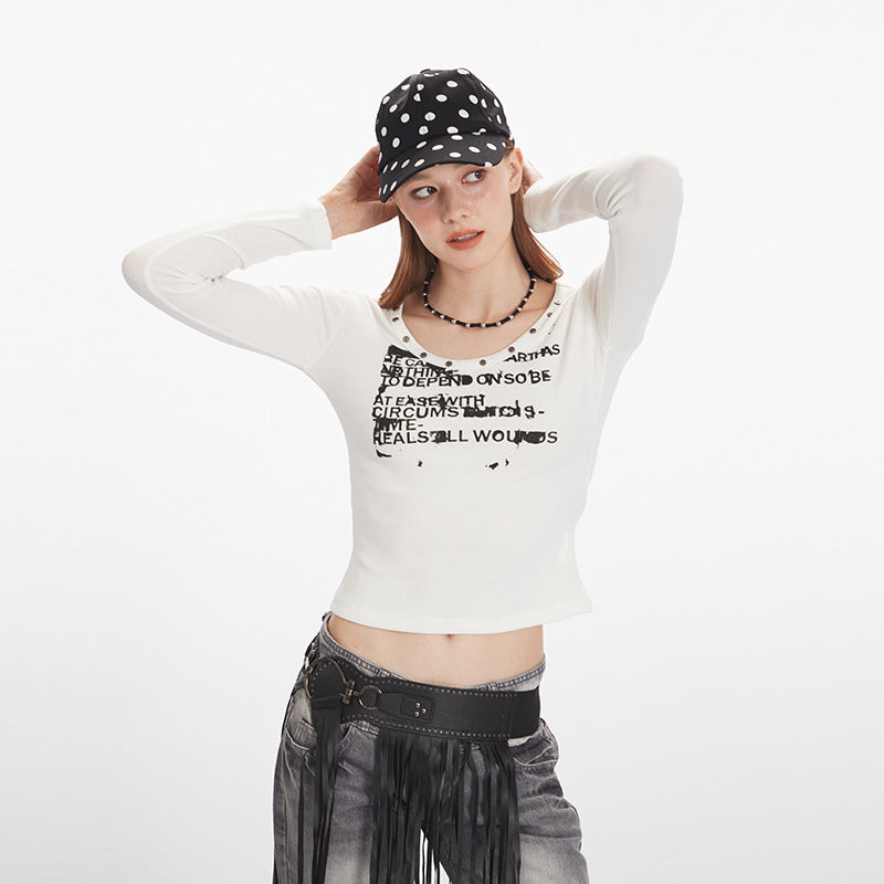 HeyHenry Short U-neck Slim-fit Long Sleeves