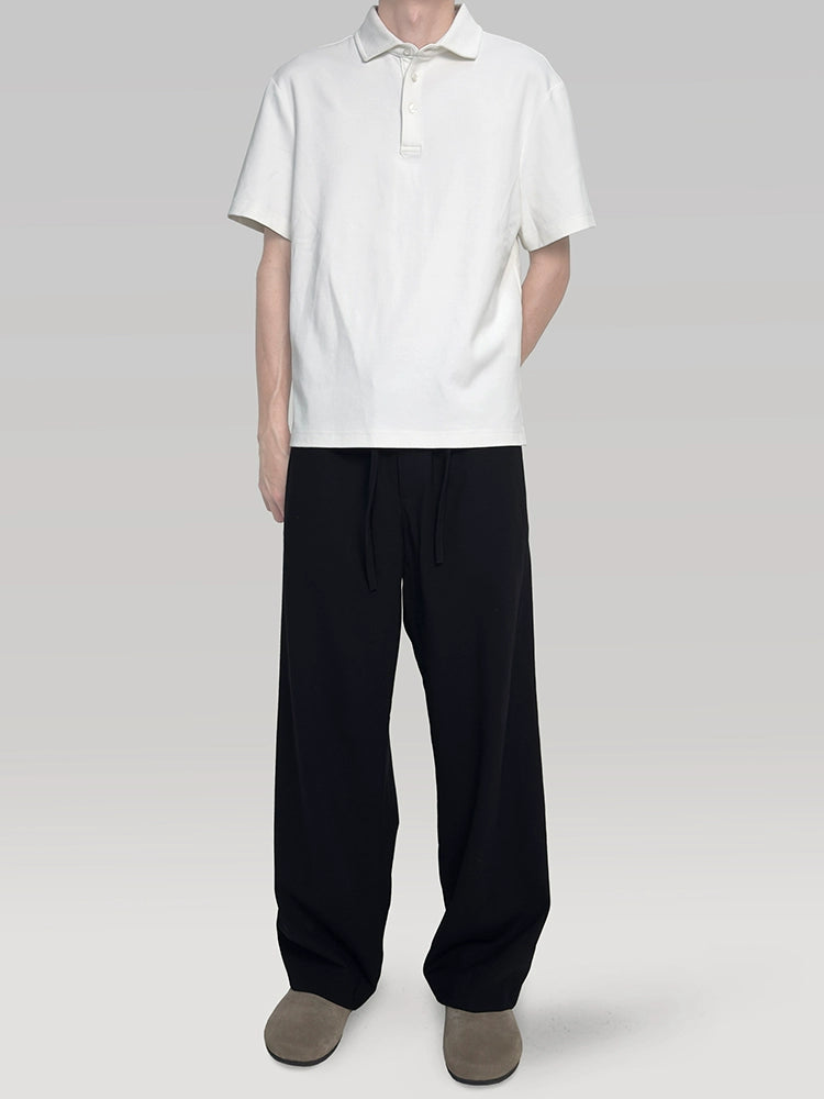 PLUS NO LOGO Casual Button Polo Shirt