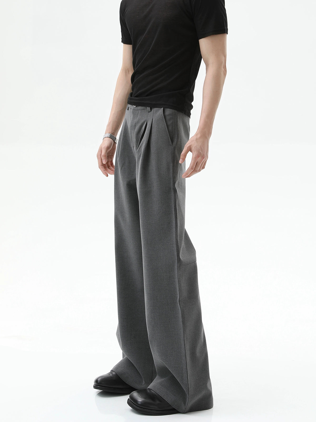 TURNTIDE Niche High-end Three-dimensional Tailoring Straight Trousers