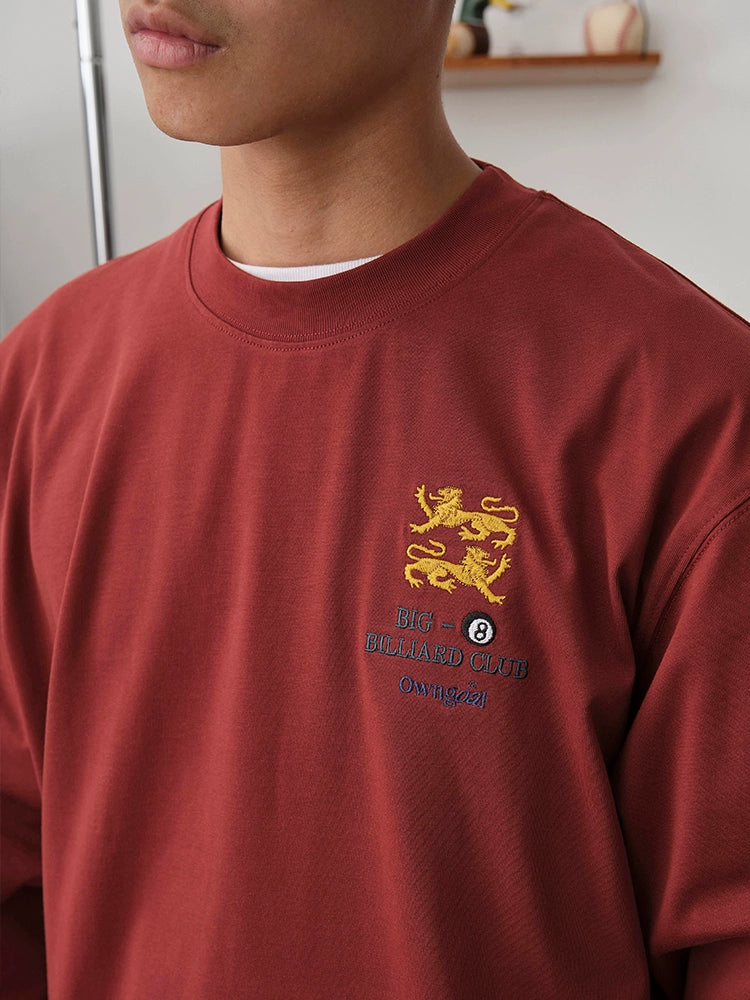 Battles Loose Vintage Crew Neck Casual Long Sleeves