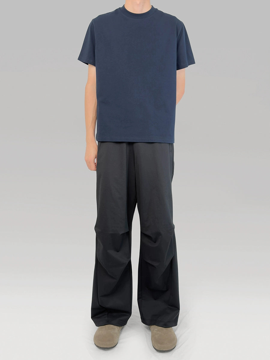 PLUS NO LOGO Loose Straight Pleated Deconstruction Trousers