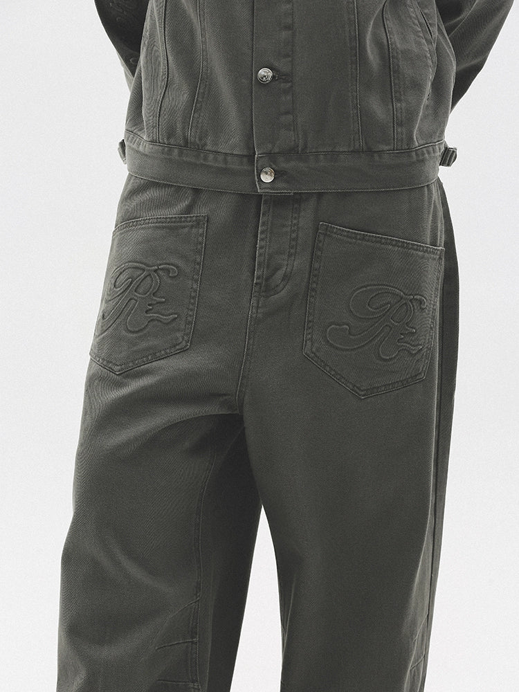 UNTILWERICH Distressed Washed Straight Casual Jeans