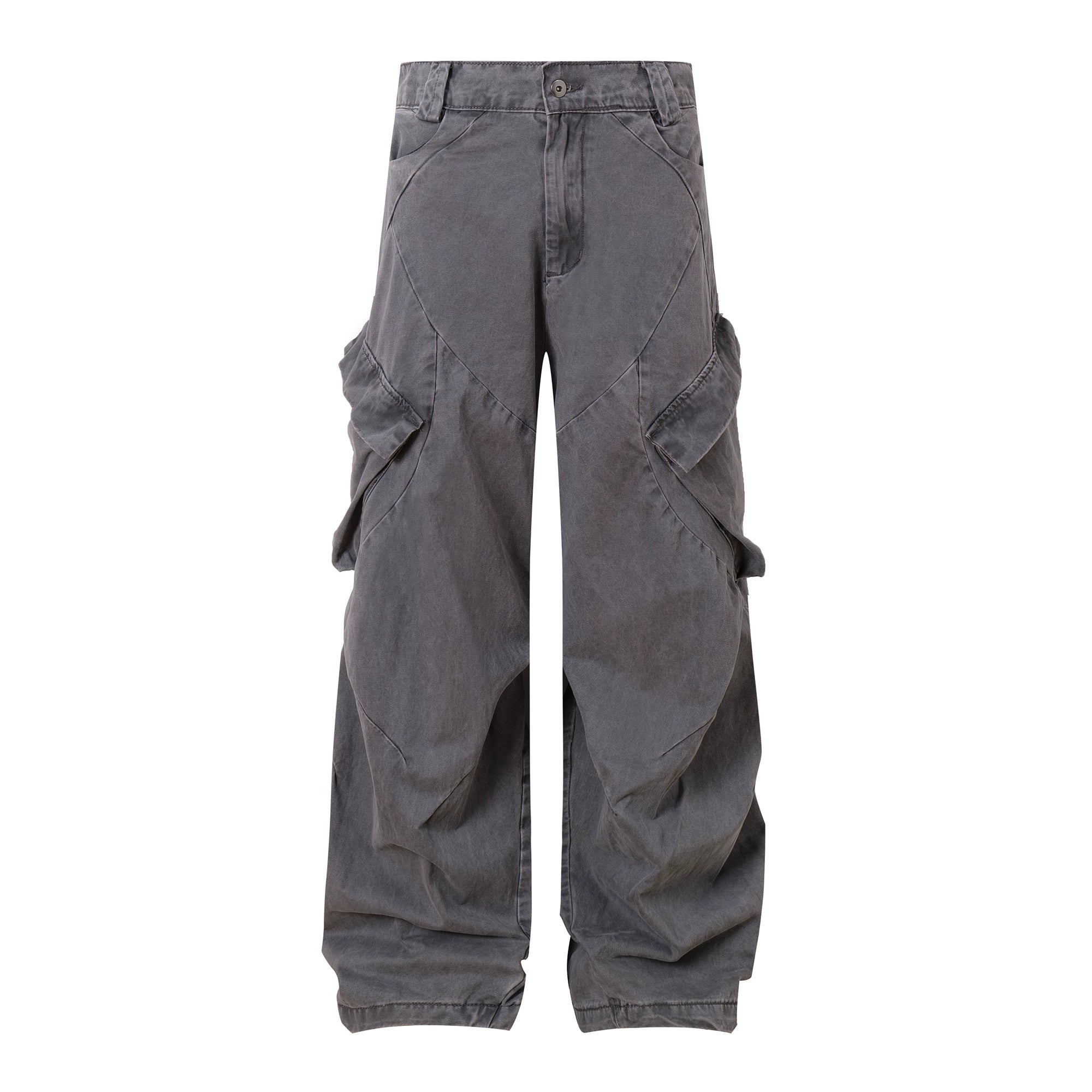 BLACKLISTS Old Deconstructed Multi-pocket Tooling Scimitar Wide-leg Pants