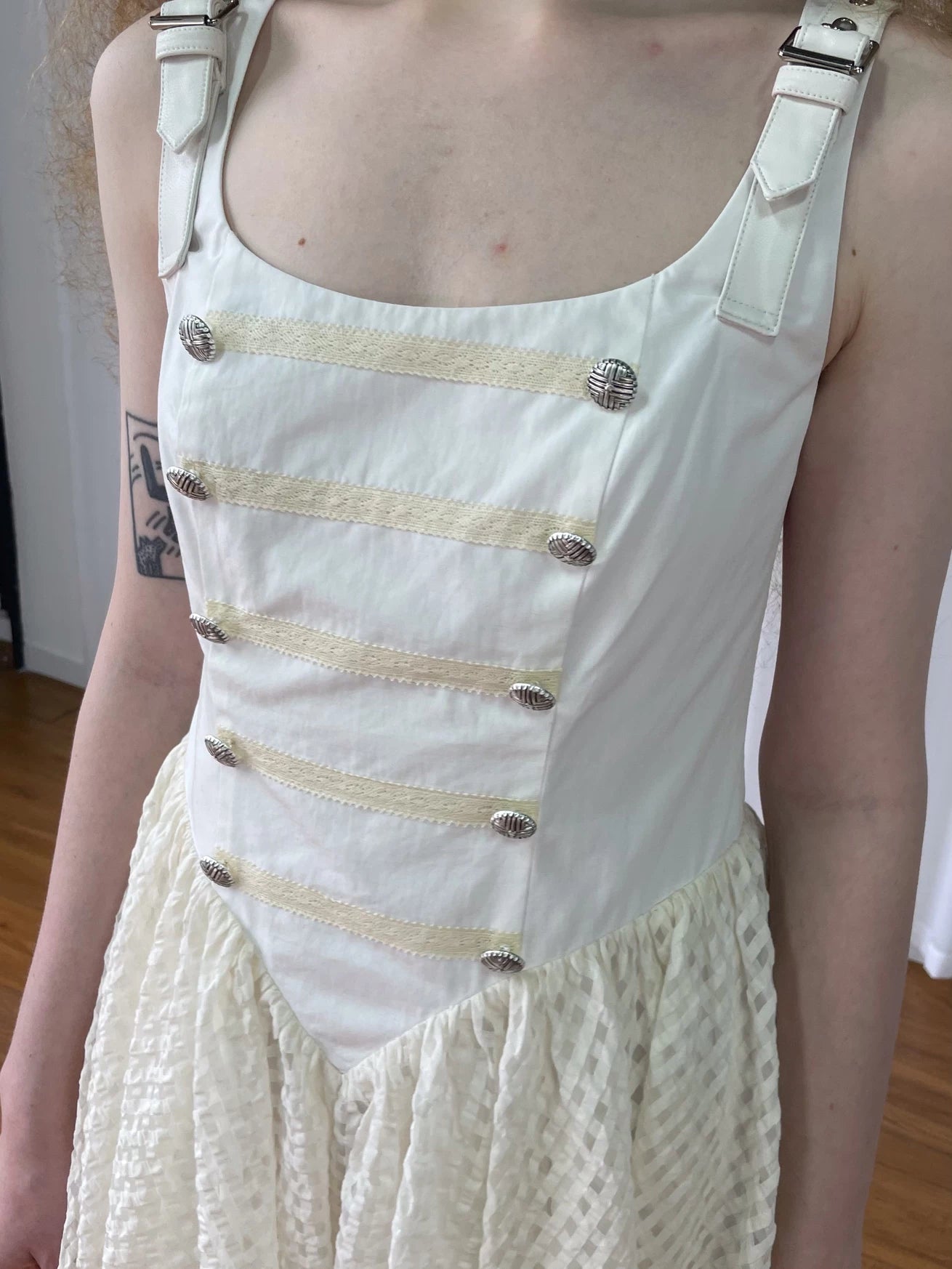 Loosesmell Stitching Slim Suspender Skirt