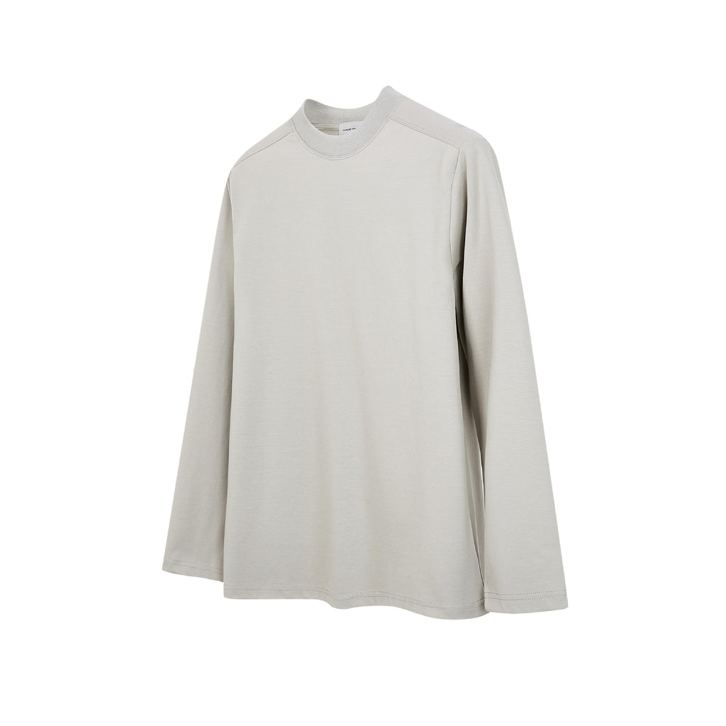 MADEEXTREME Solid Color Soft  Crew Neck 240g Long Sleeve Tee