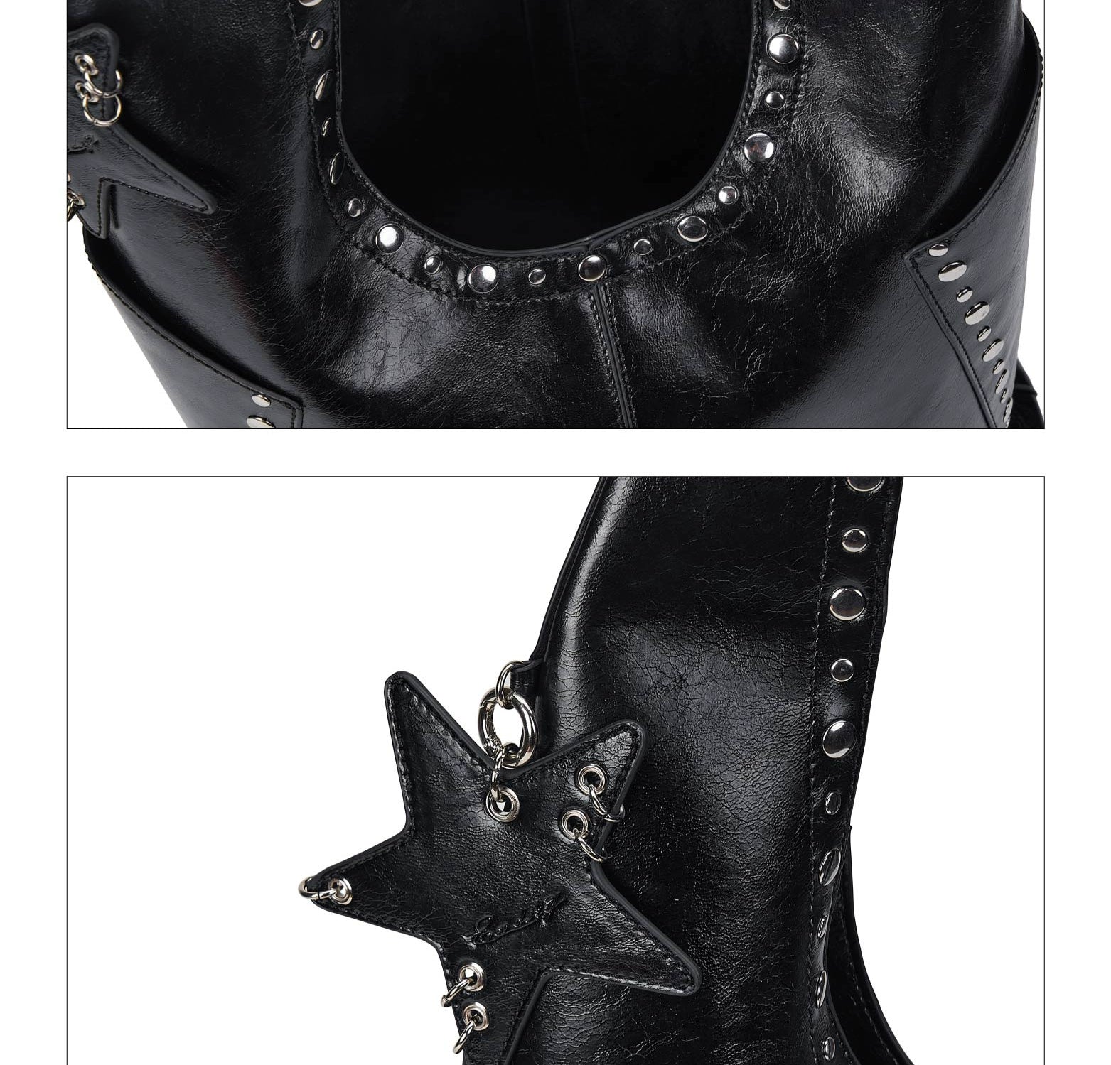 ECODAY Rivet Shoulder Handbag