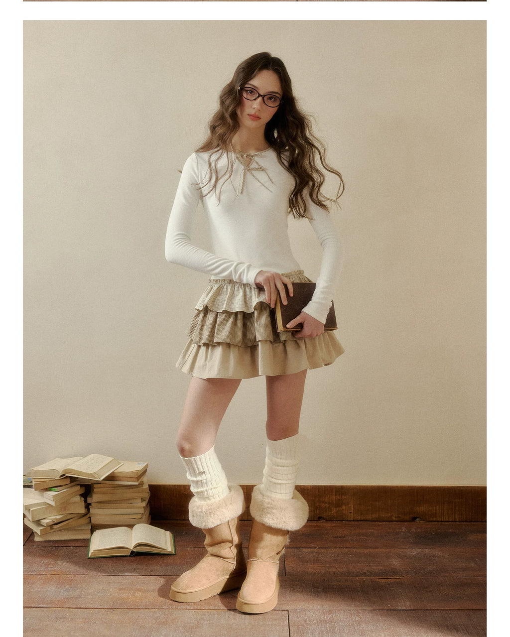 SunsetPark Vintage Knitted Patchwork Skirt