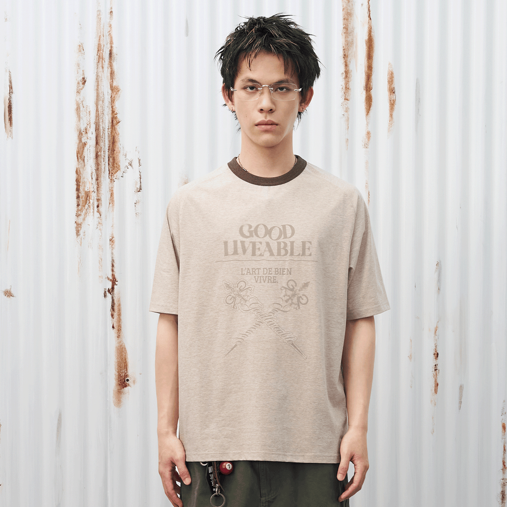 GOODLIVABLE Cool Shoulder Micro Loose Tee