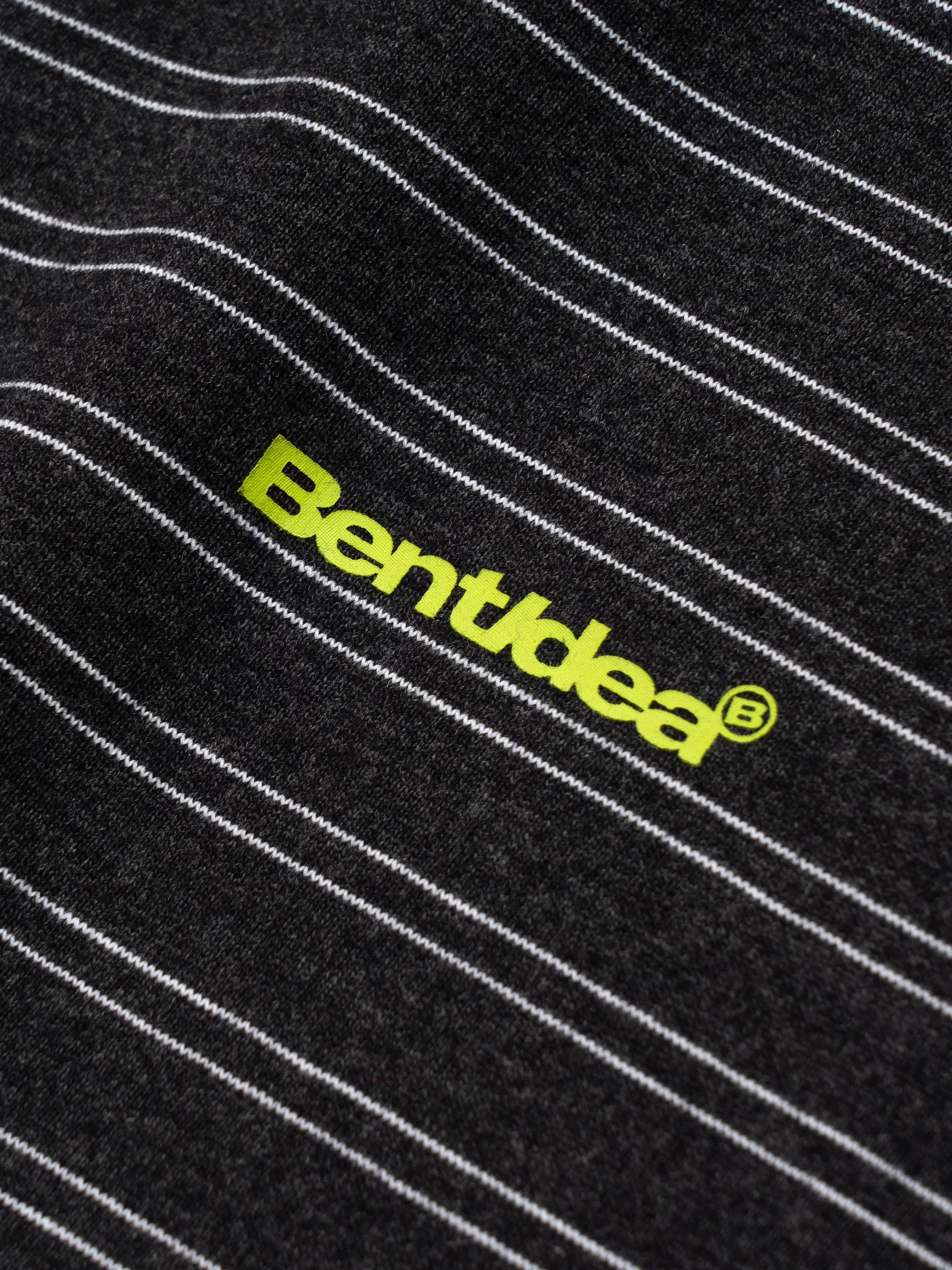 BENT IDEA Alphabet Print Striped Casual Tee