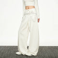 Aaisup Embroidered Straight Loose Jeans