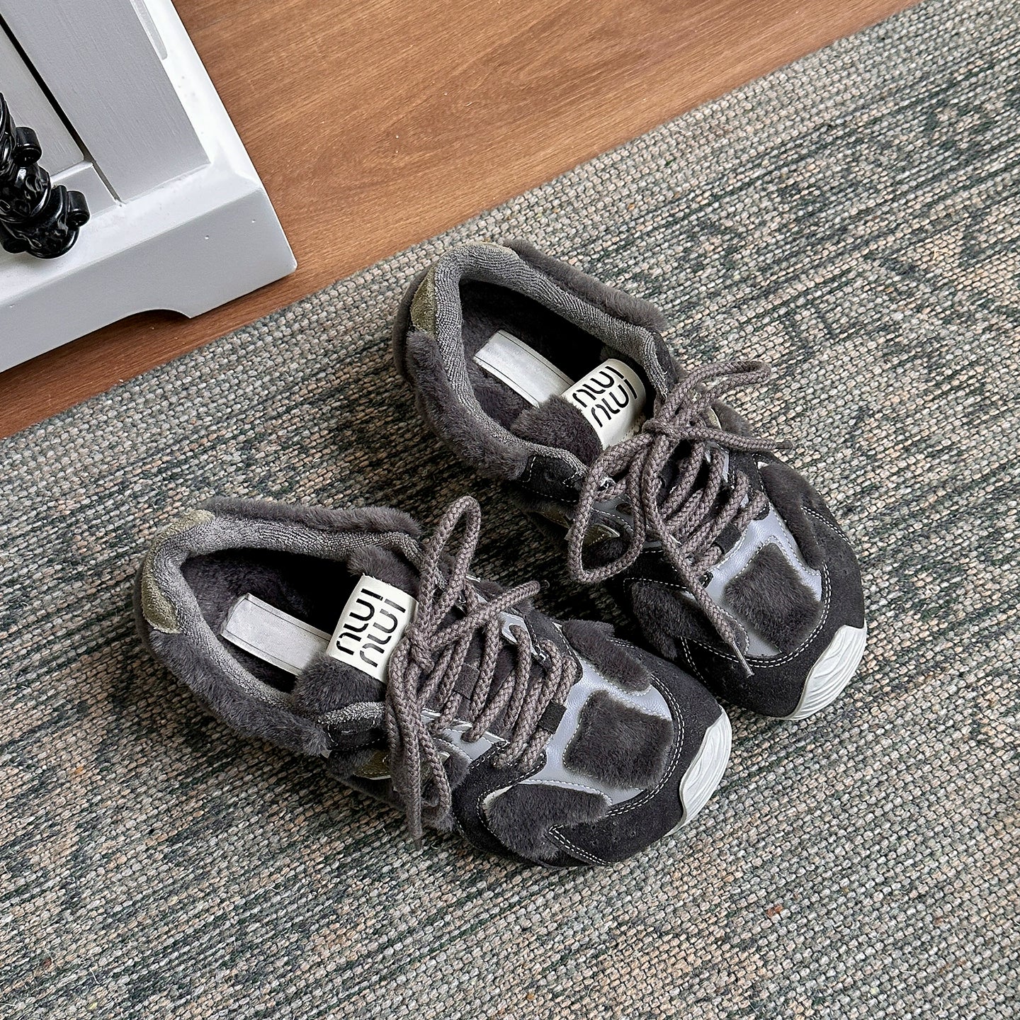 Lidaren Produced Leather Casual Fleece Warm Forrest Gump Shoes