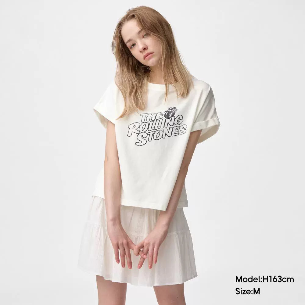 GU Washed Retro Printed Casual Tee