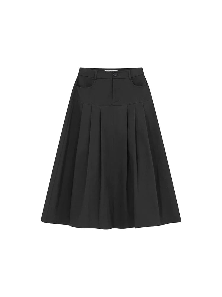 KANO Fungus Edge Pleated Casual Skirt