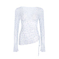 Wildberry Slim Skinny Floral Long Sleeve Sunscreen Blouse