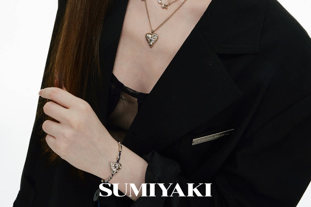 SUMIYAKI Brushed Colored Diamond Love Bracelet