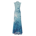 FUNOFF Retro Floral Gradual Change Waist Cheongsam Dress