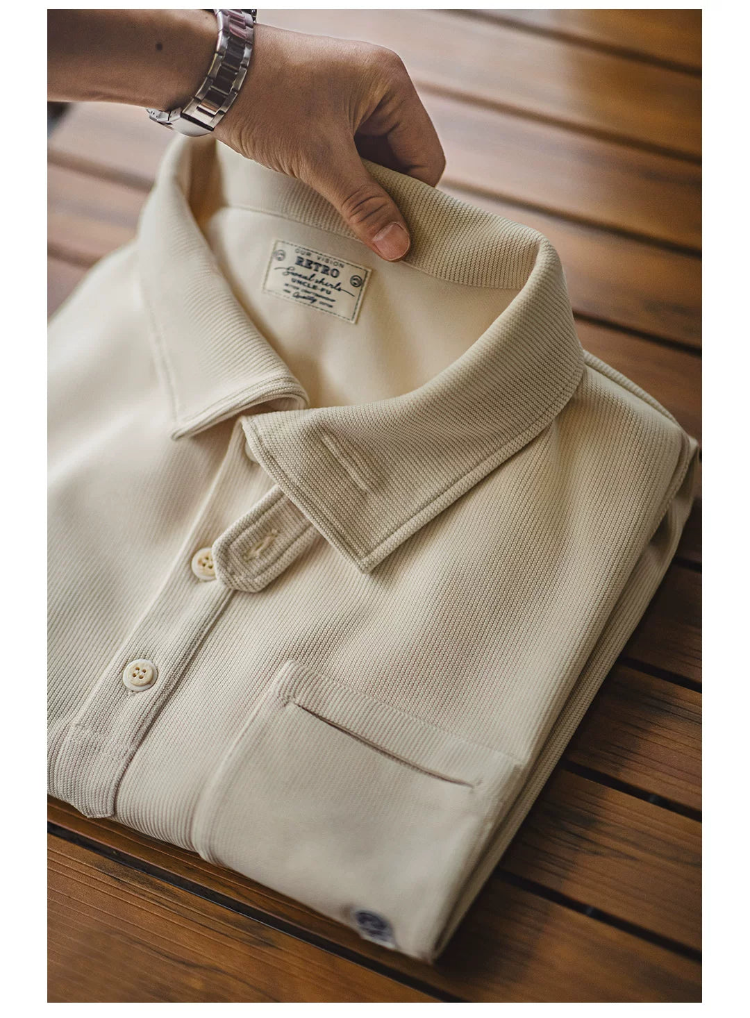 Madden casual semi-open collar knitted Polo shirt