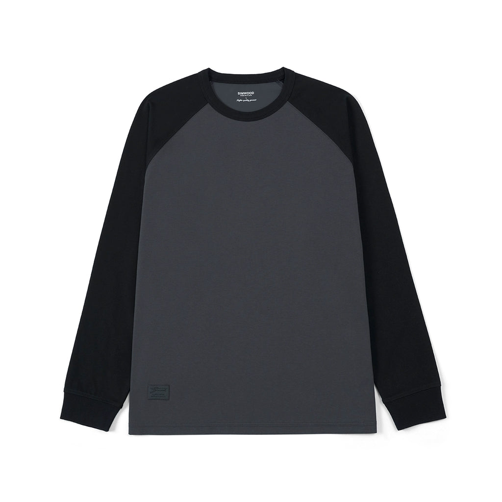 Simwood Contrast Crew Neck Shoulder Sleeves
