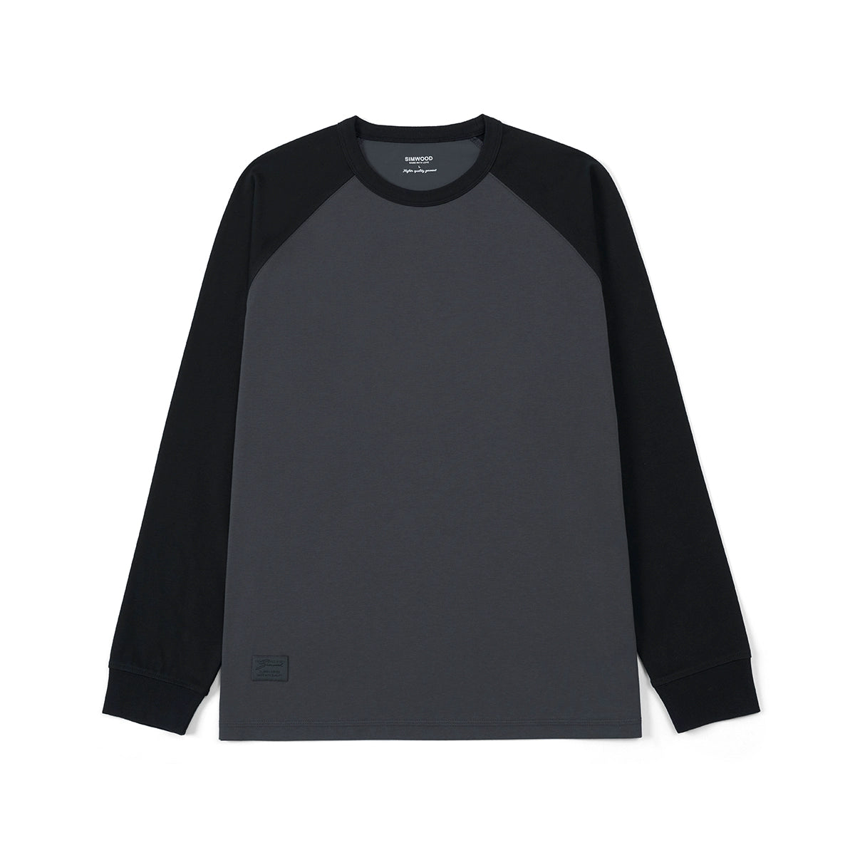 Simwood Contrast Crew Neck Shoulder Sleeves