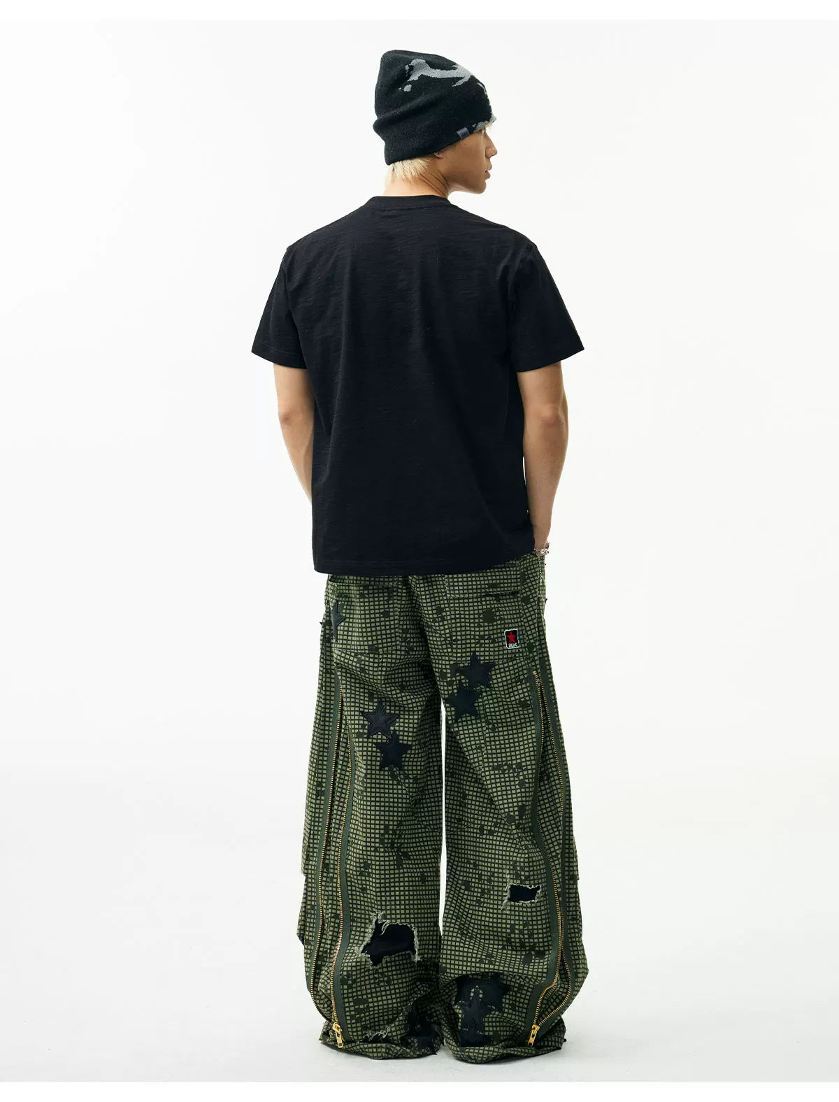 MEDM Cloth Embroidery Casual Round Neck Loose Tee