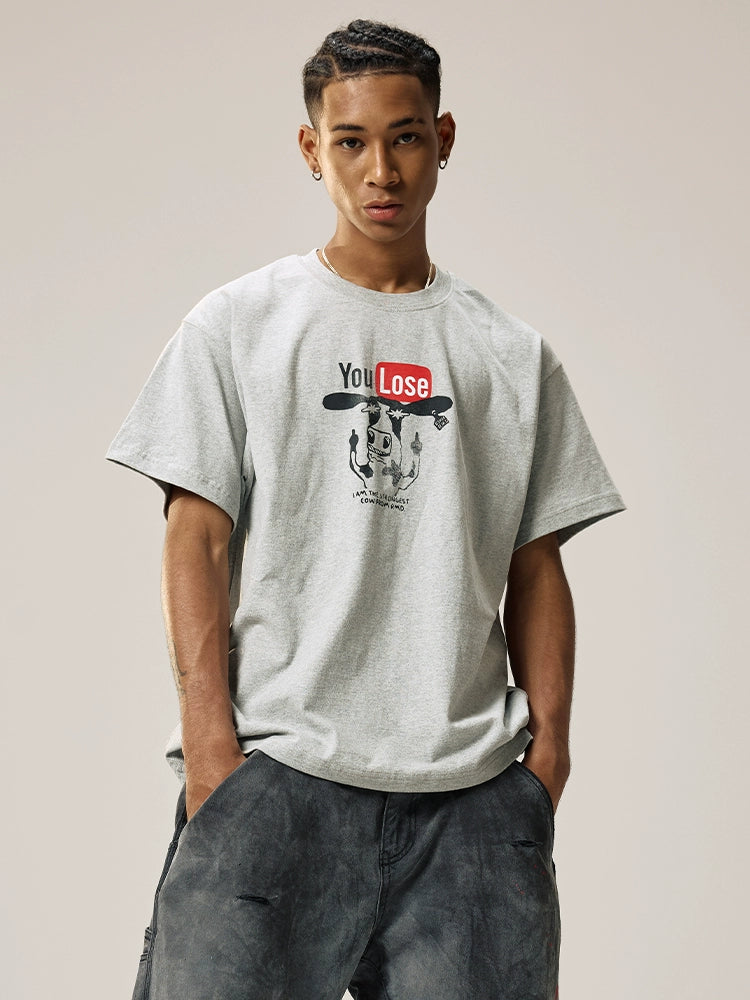 Remedy Guochao Loose Round Neck Tee