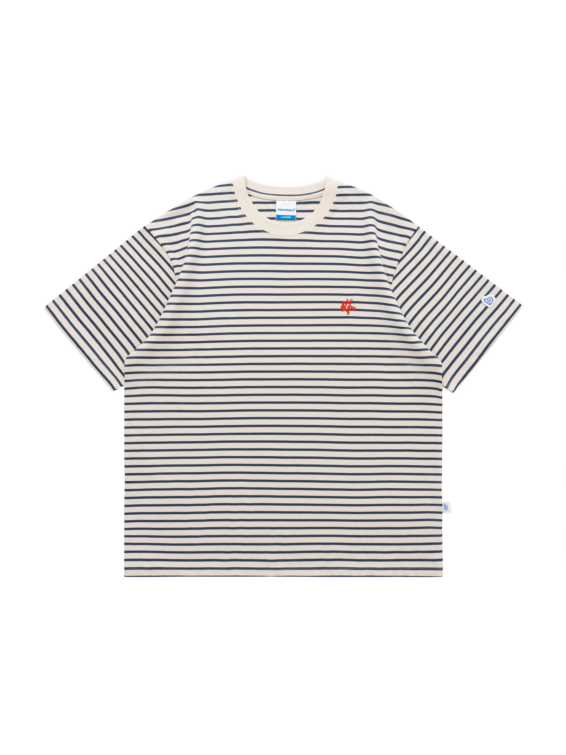 BENT IDEA Vintage Striped Casual Tee