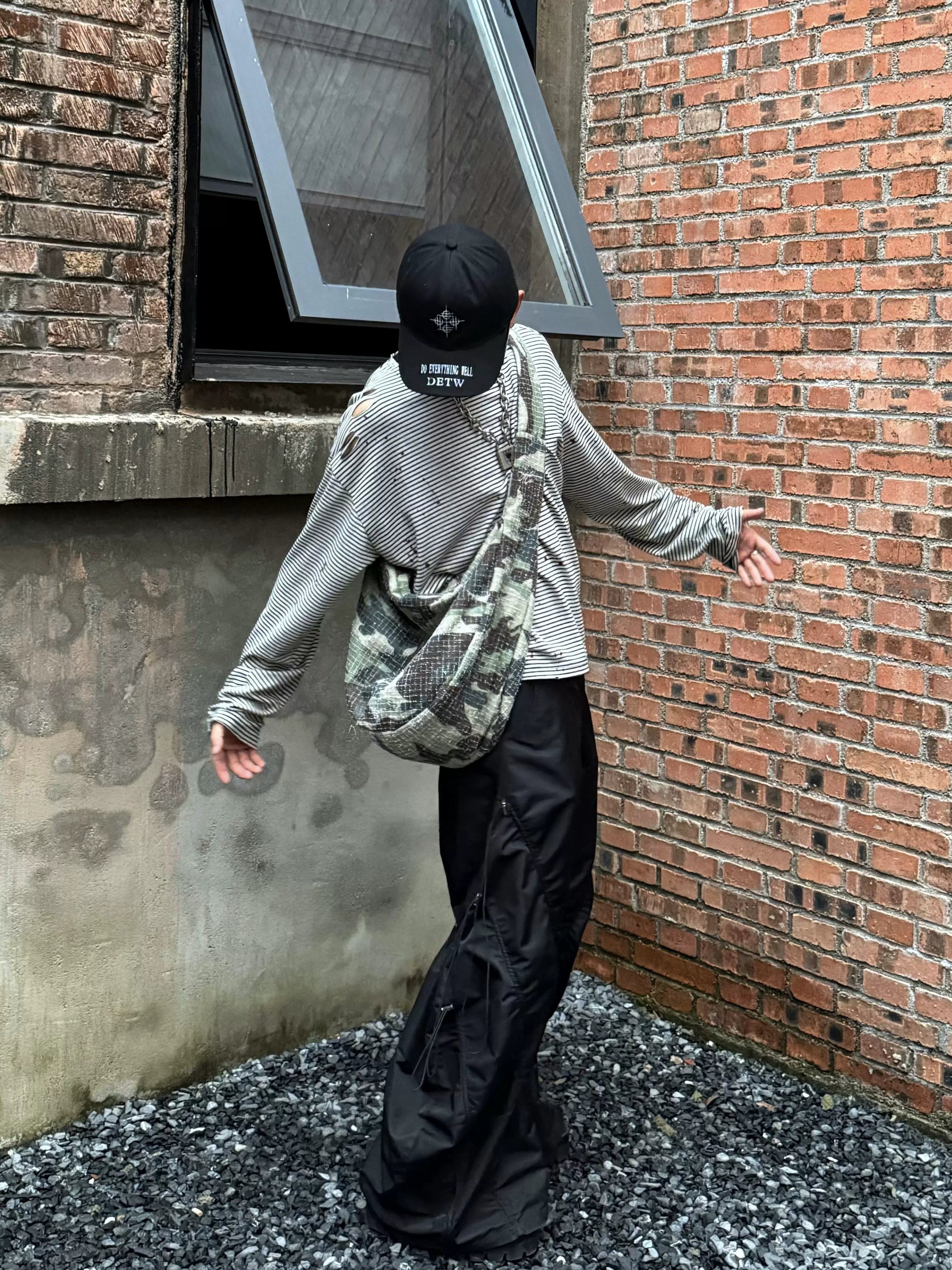 CENSMADE Stray Bag Water Drop Type Casual Camouflage Canvas