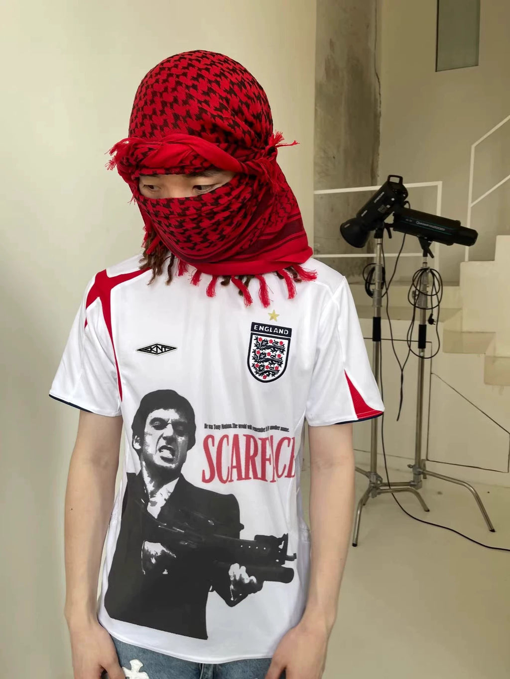 REMAKE England Portrait Print Nuo Football Short Sleeve