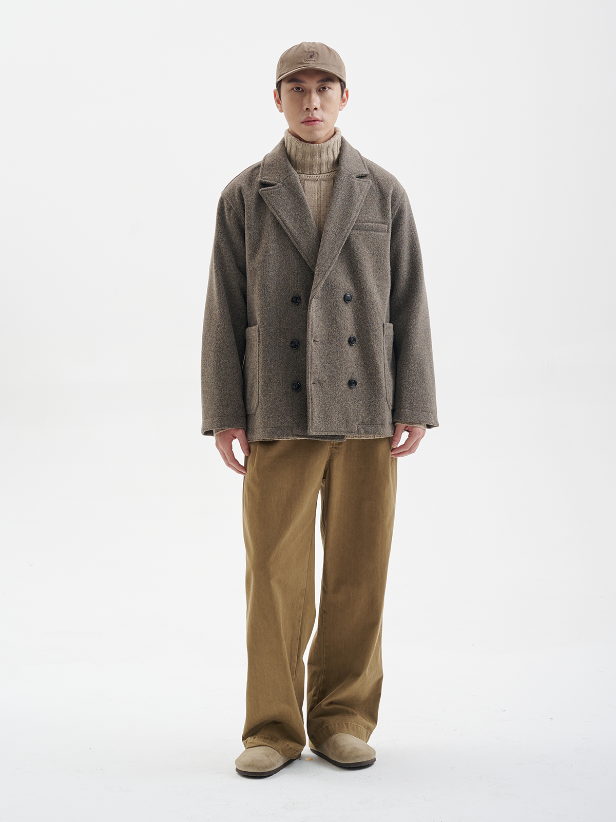 BUTTBILL 730G woolen double-breasted jacket