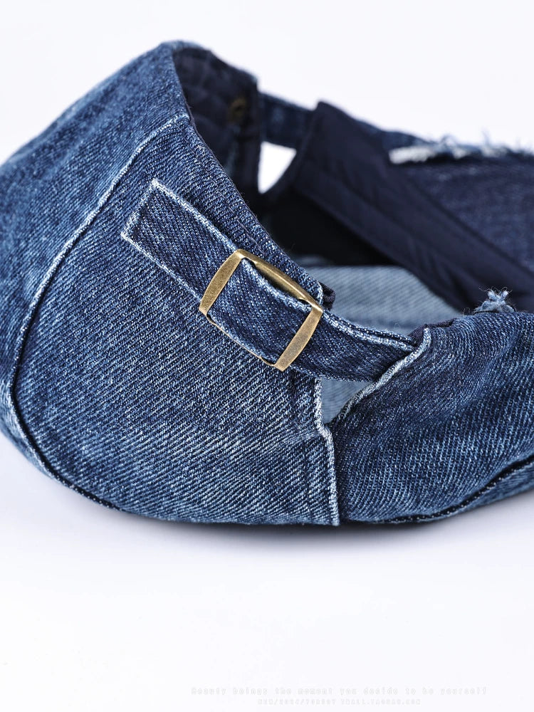 YORSOY Vintage Denim Burr Beret