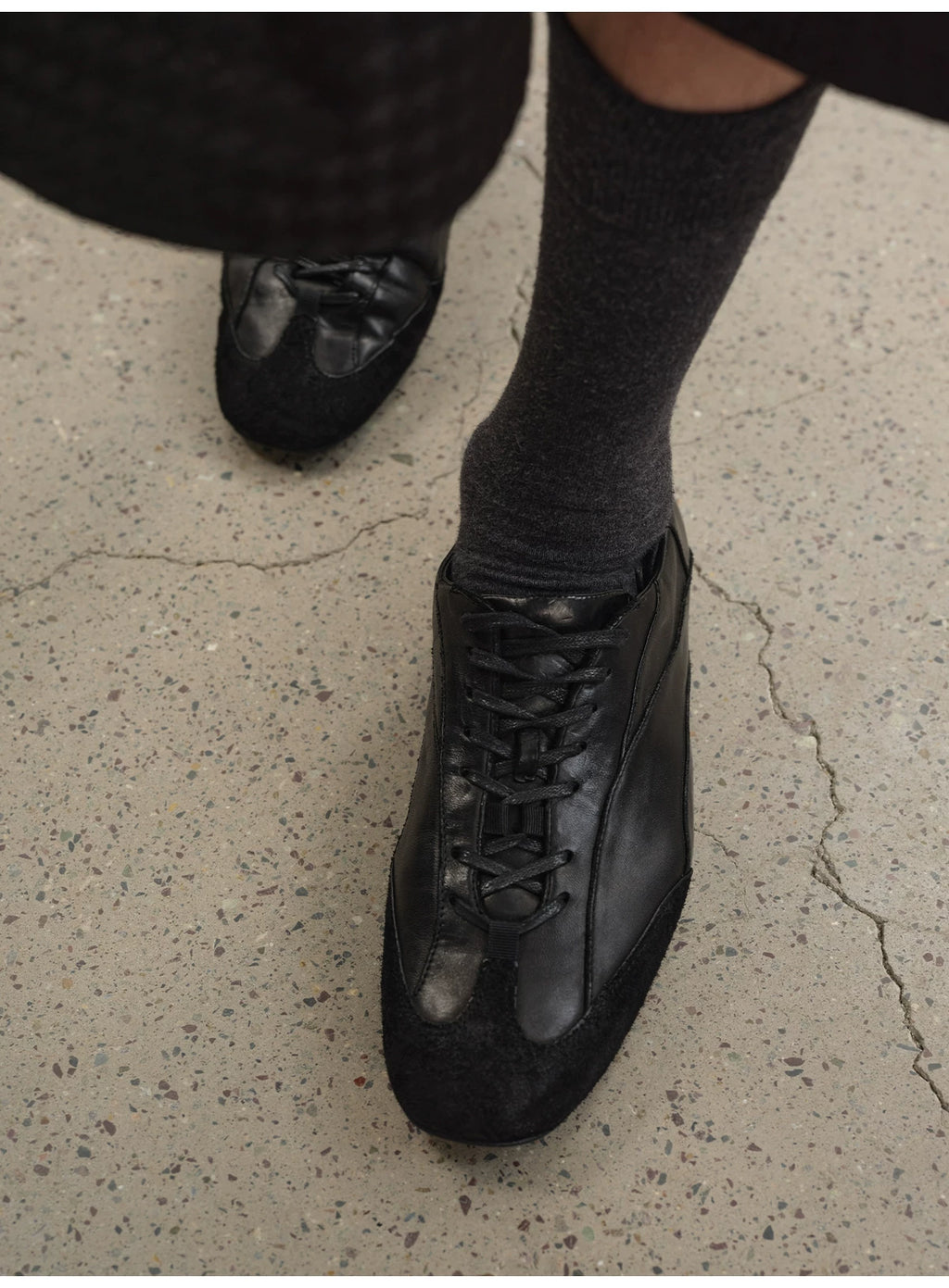 JCAESAR SHOES Washed Mapid Training Leather Shoes