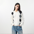Set for life Jacquard contrasting knitted Polo soft sweater
