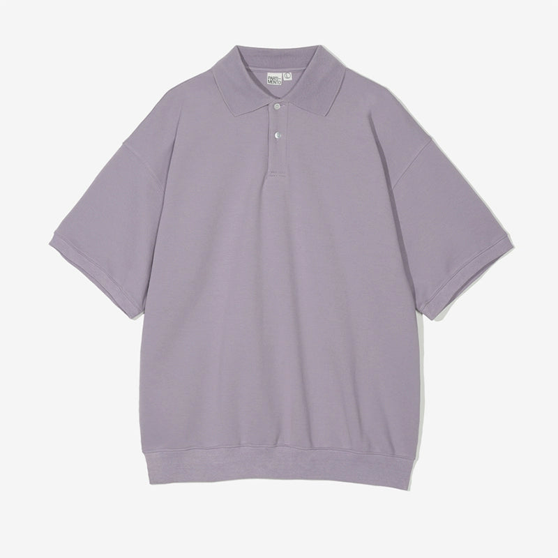 PARTIMENTO Casual Solid Color Loose Knitted Tee