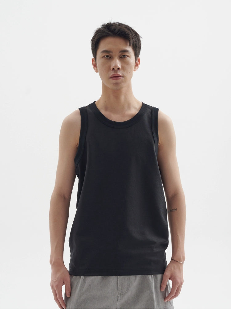 BUTTBILL Waffle Cool Tank Top Bottoming Shirt