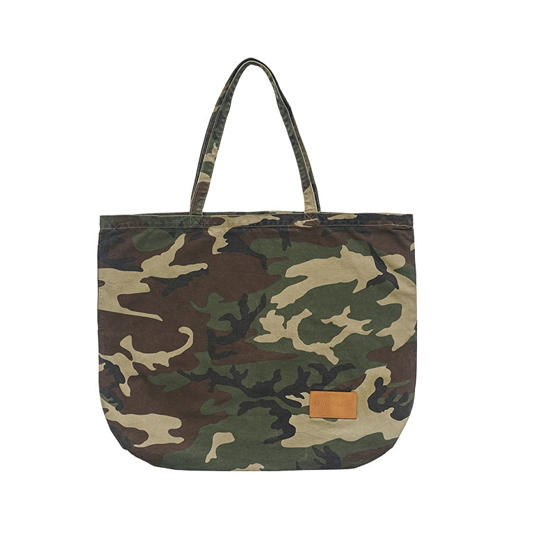 Madeinerror Vintage Camouflage Large Capacity Shoulder Portable Tote Bag