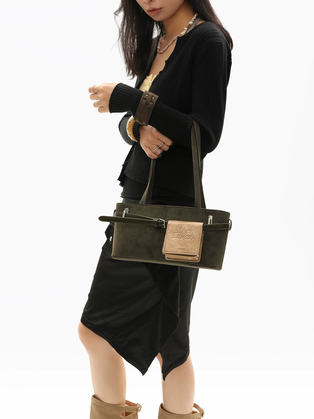 JANDRESS Belt Decorative Versatile Shoulder Underarm Bag