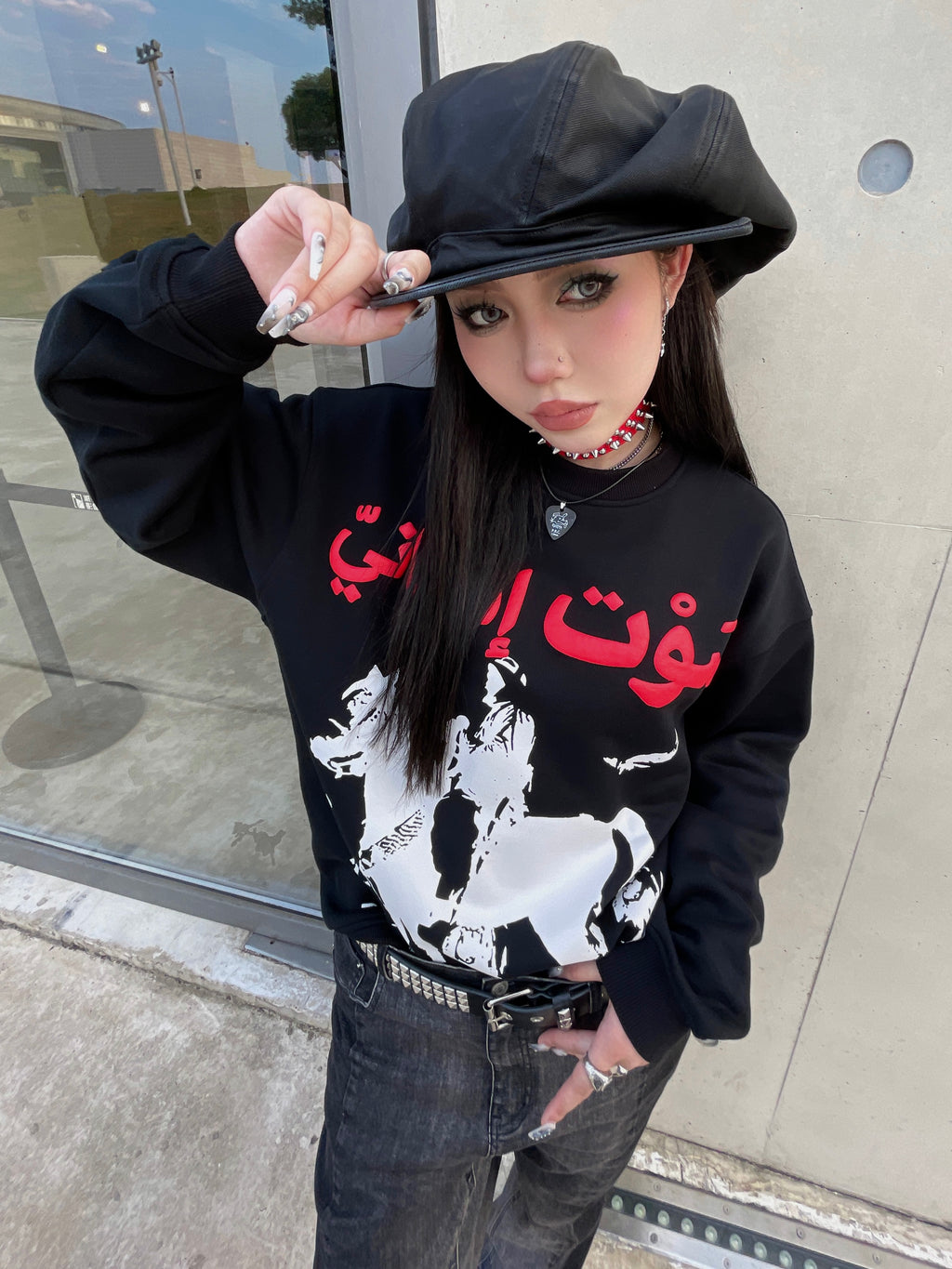 Human Voices Knight and Sword Heavy Crew Neck Sweater