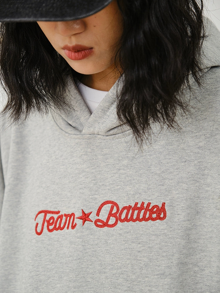 Battles Chain Embroidered Terry Hooded Sweater