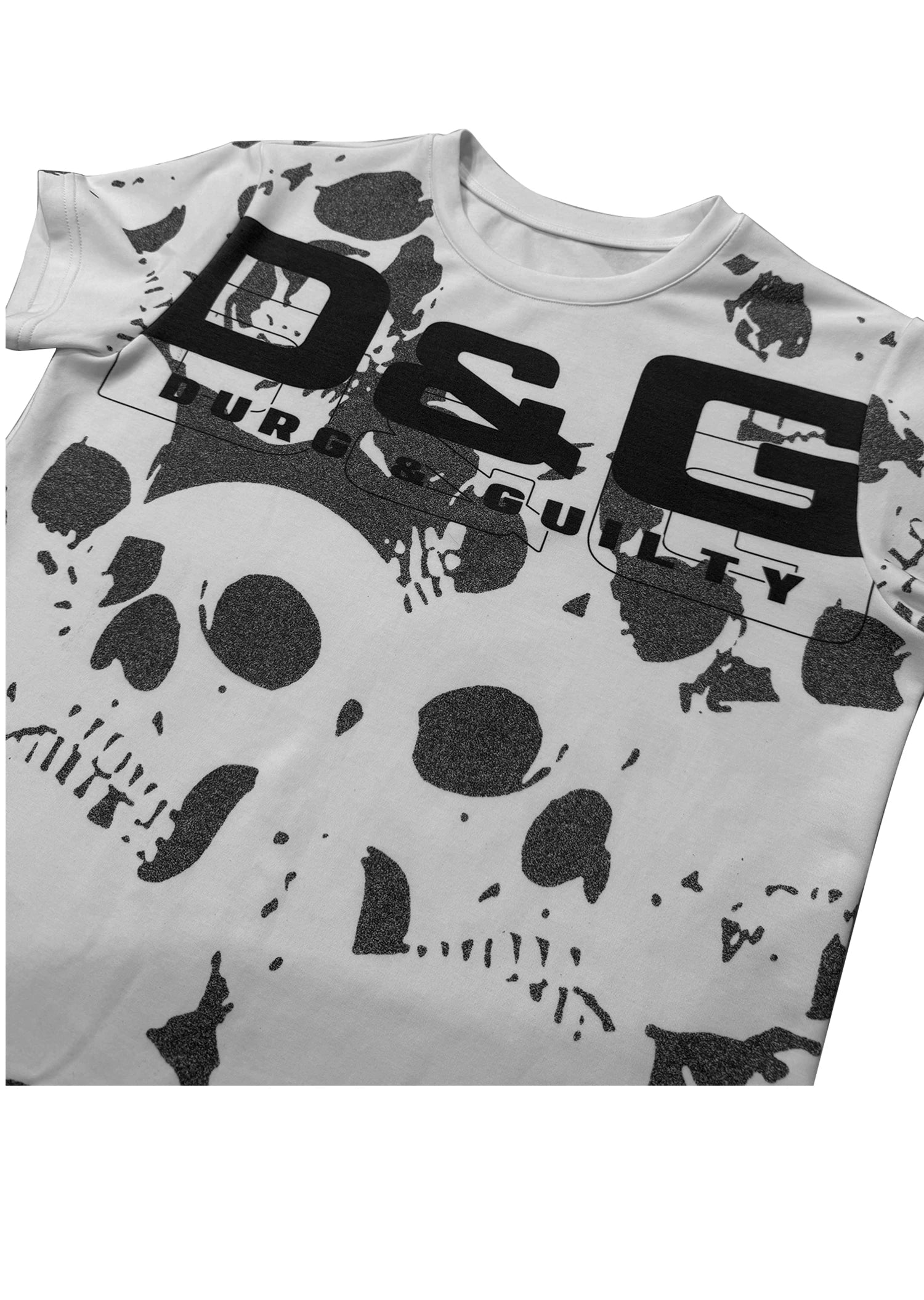 No E Mosen Skull Full of Printed Shoulder Tee